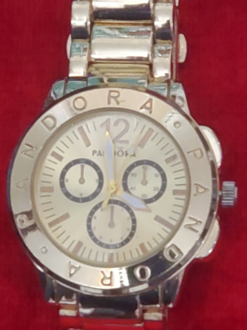 Like New Pandora Stainless Steel Gold Tone Unisex Watch, Model P158G